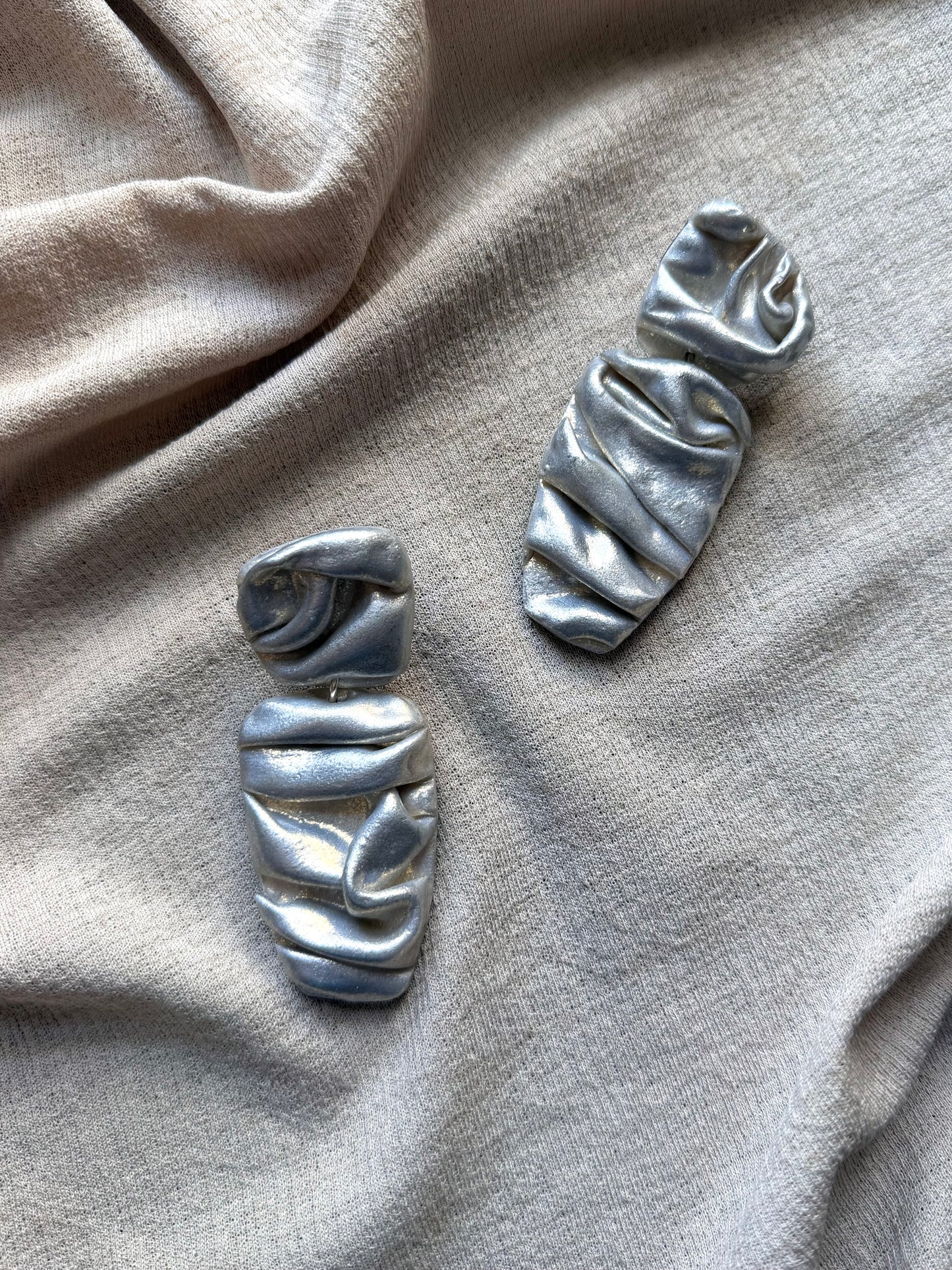 Asymmetric Draped - Oyster Silver