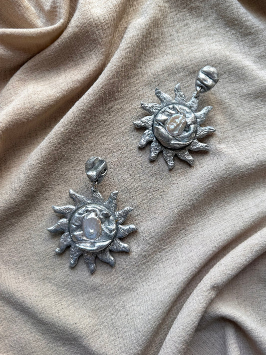 Blazing Sun - Silver with Freshwater Pearls