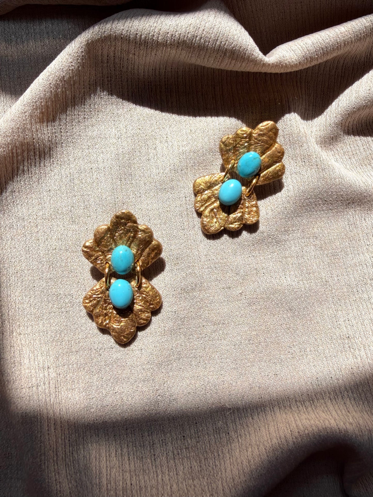 Caspian Small - Antique Gold with Turquoise Magnesite