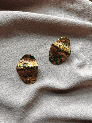 Ava & Azar handcrafted vida wave stud statement earrings 