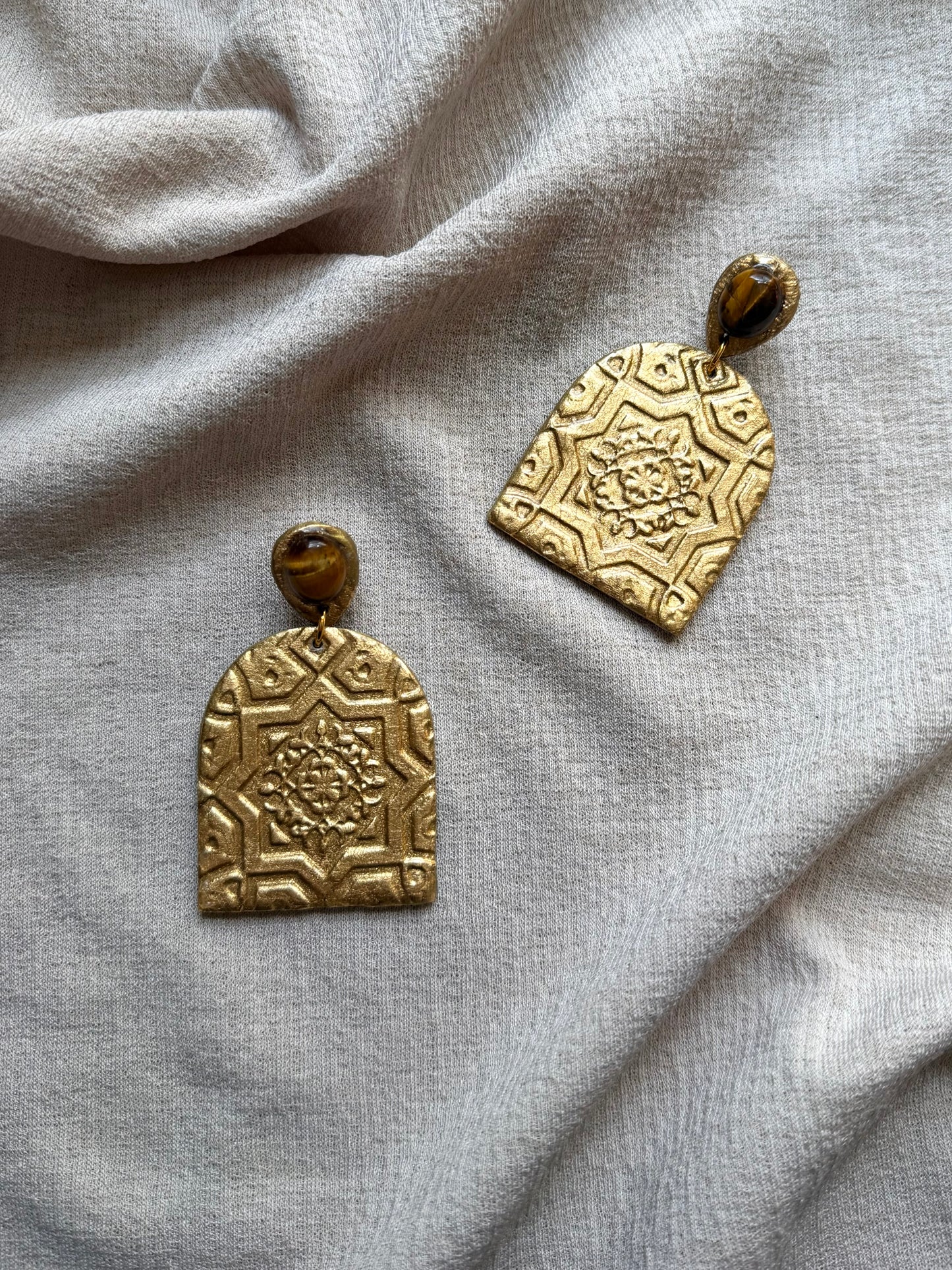 Farideh Mosaic - Antique Gold and Tigers Eye