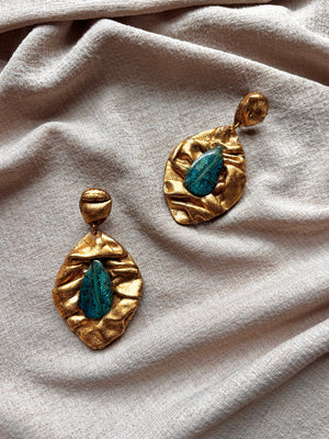 Ava & Azar Mahin Draped earrings with Shattuckite stones