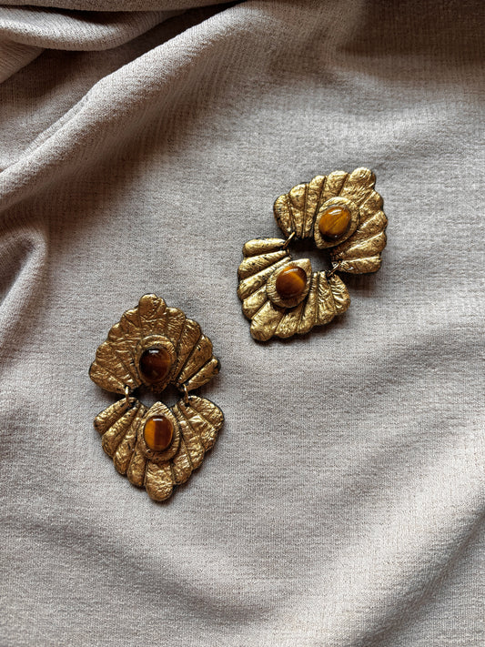 Caspian Large - Black and Gold with Tigers Eye