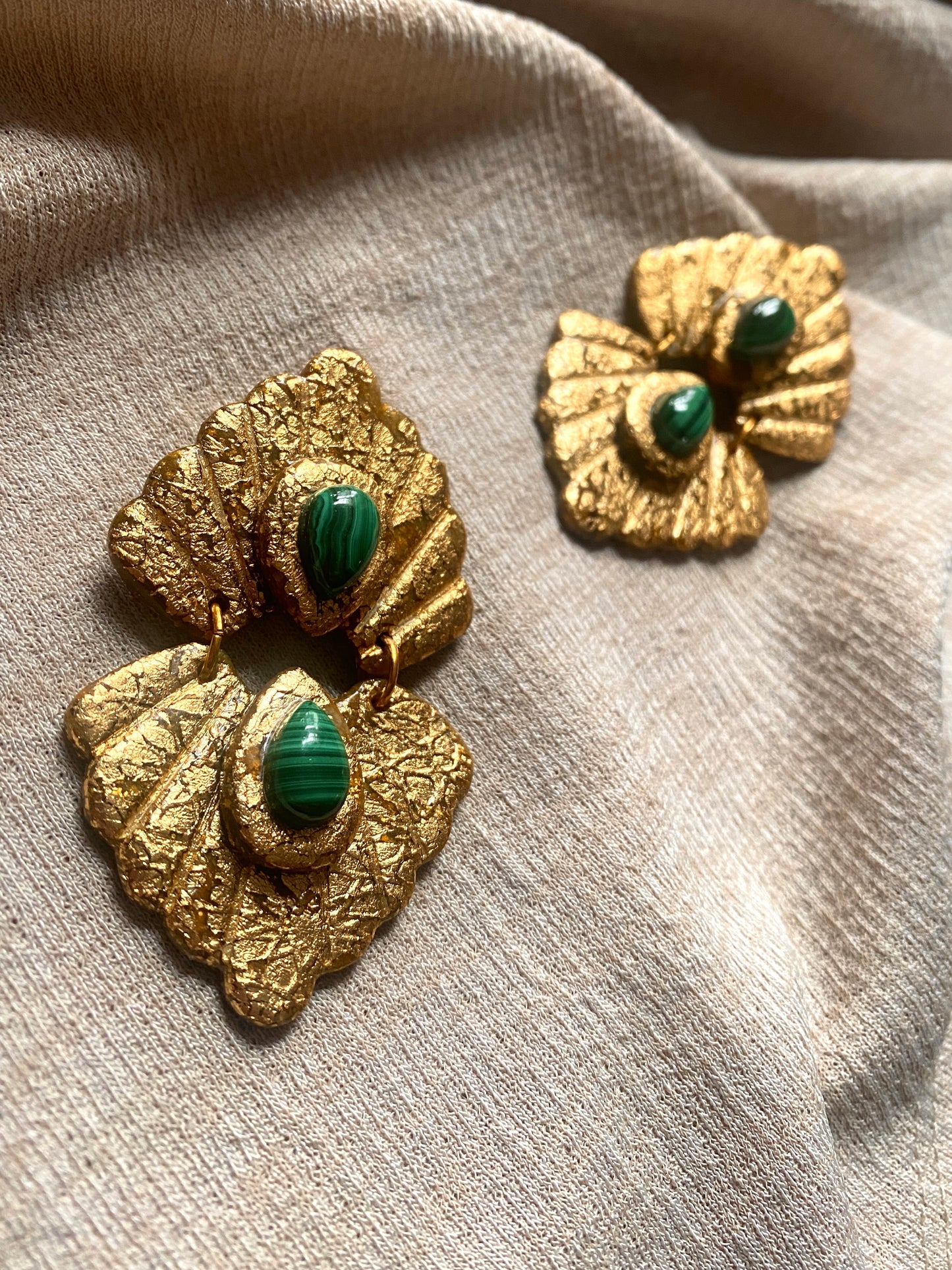 Caspian Large - Gold and Malachite