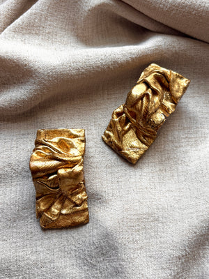Ava & Azar handcrafted Bronze and Gold clip-on earrings, inspired by Persia.