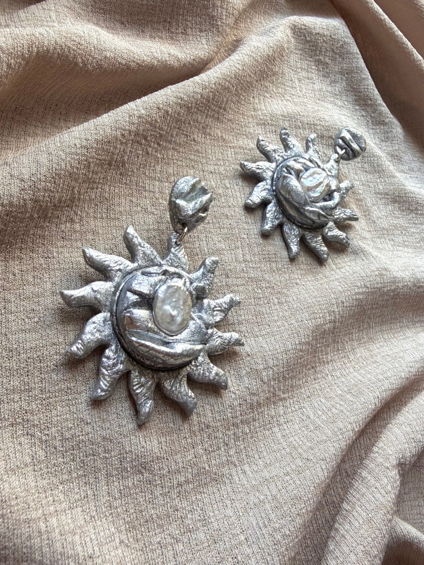 Blazing Sun - Silver with Freshwater Pearls