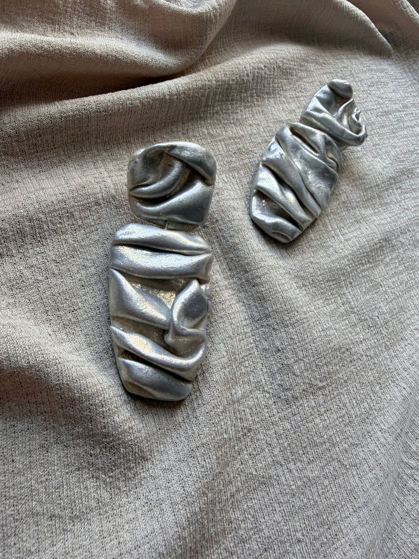 Asymmetric Draped - Oyster Silver
